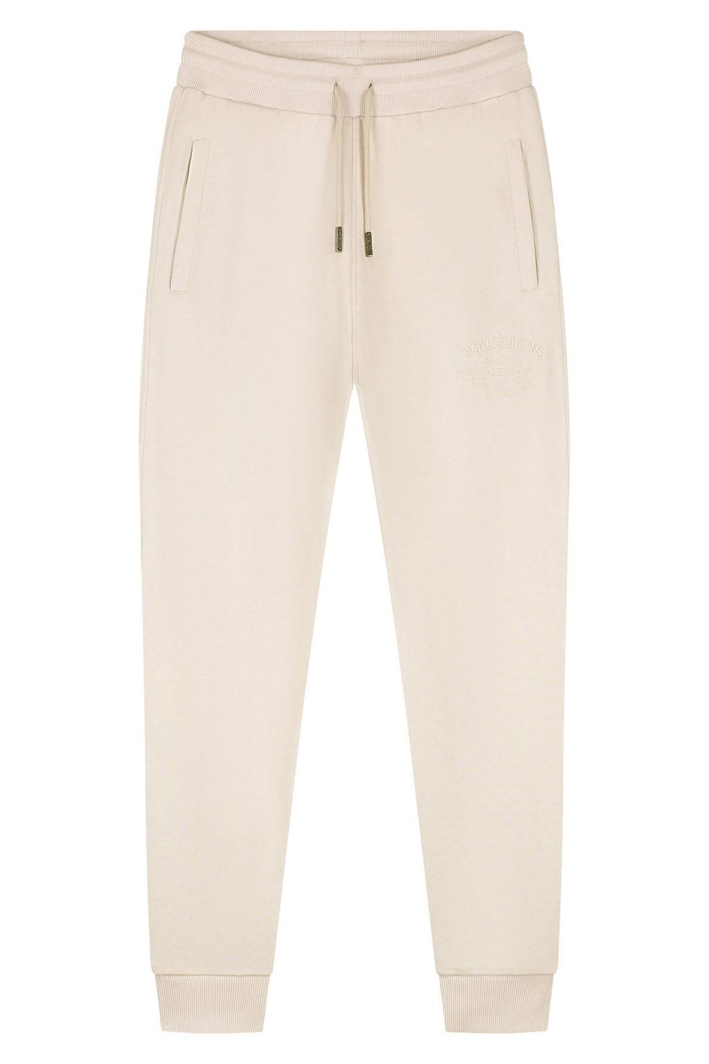 Malelions Permanent Vacation slim joggingbroek beige