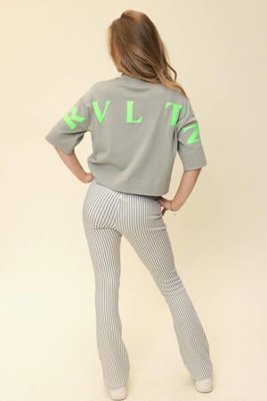 T-shirt met backprint olijfgroen