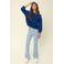 LOOXS 10sixteen gestreepte flared jeans light blue denim