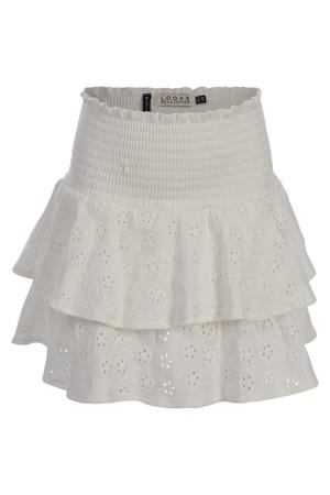 strokenrok broderie wit