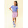 LOOXS 10sixteen satijnen T-shirt met backprint blauw
