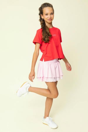 T-shirt met backprint rood
