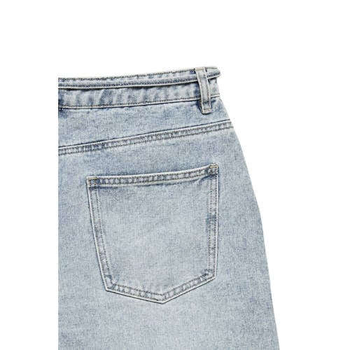 VERO MODA straight regular waist denim short light blue denim afbeelding