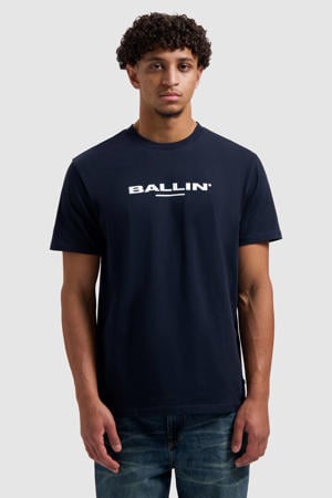 regular T-shirt donkerblauw