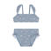 Swim Essentials bikini met bloemenprint grijsblauw