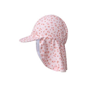 zonnehoed met panterprint roze