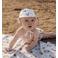 Swim Essentials zonnehoed met all over print wit/blauw/bruin
