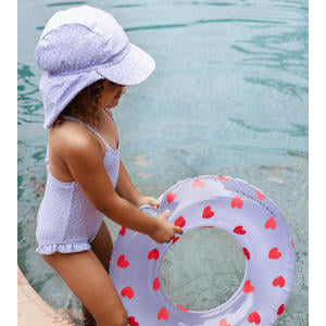 zonnehoed met all over print lila