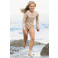 Swim Essentials UV badpak met all over print lichtroze/bruin