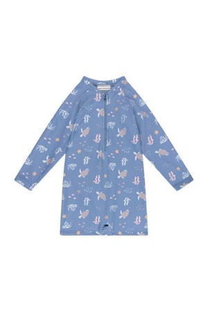 UV zwempak met all over print blauw