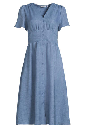 midi jurk blauw