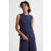 Ruby gilet met linnen krijtstreep donkerblauw