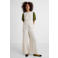 Ruby broek met linnen krijtstreep beige