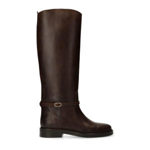 leren hoge laarzen bruin
