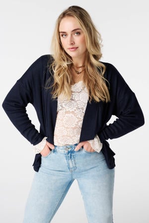 gebreid vest donkerblauw