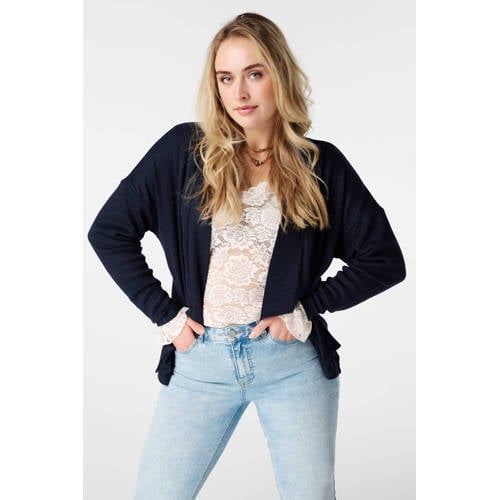 MS Mode gebreid vest donkerblauw afbeelding