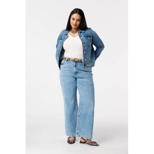 MS Mode spijkerjas medium blue denim afbeelding