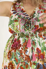 thumbnail: Paprika gebloemde maxi jurk multi