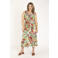 Paprika gebloemde maxi jurk multi