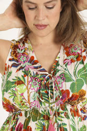 thumbnail: Paprika gebloemde maxi jurk multi