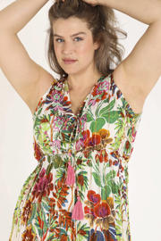 thumbnail: Paprika gebloemde maxi jurk multi