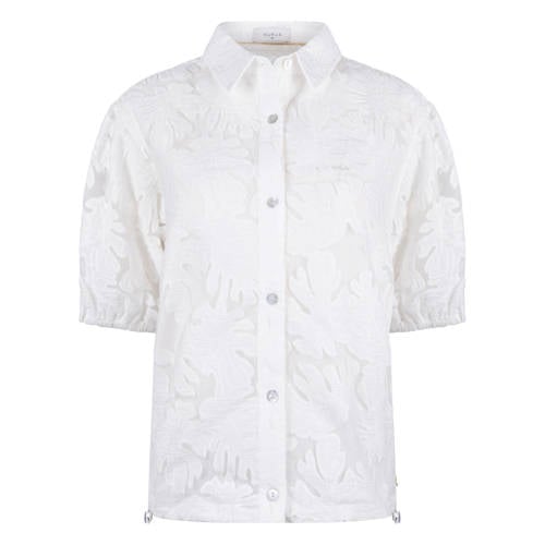 NUKUS gebloemde blouse ecru afbeelding