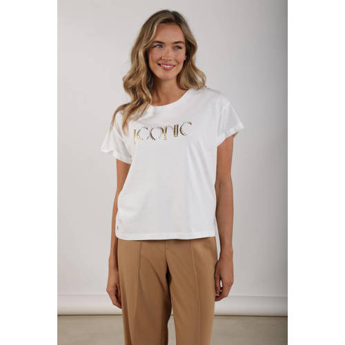 NUKUS T-shirt ecru afbeelding