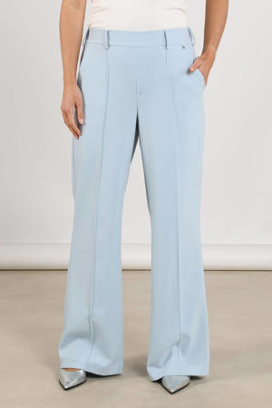 wide leg high waist broek lichtblauw