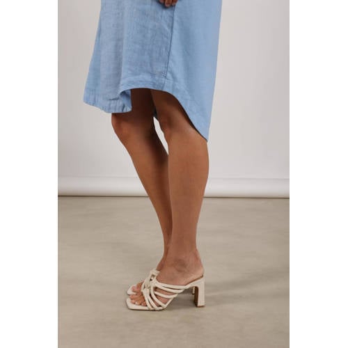 NUKUS linnen midi jurk blauw afbeelding