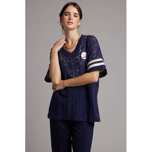 Pink Noir T-shirt met backprint donkerblauw afbeelding