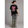 Pink Noir T-shirt met backprint zwart