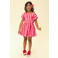 LOOXS little gestreepte sweatjurk roze