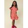 LOOXS little gebloemde sweatjurk roze