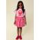 LOOXS little gestreepte A-lijn rok roze