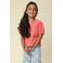 LOOXS little geruit T-shirt roze