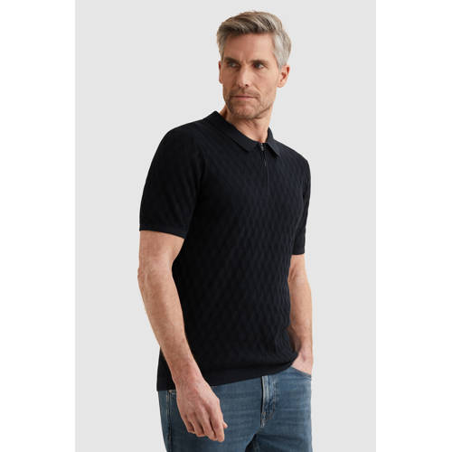 Vanguard regular polo gebreid donkerblauw afbeelding