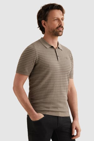 regular polo gebreid bruin