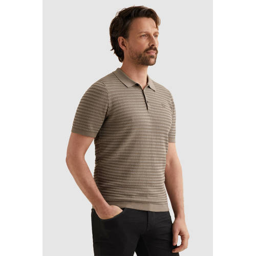 Vanguard regular polo gebreid bruin afbeelding