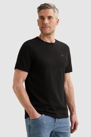 regular T-shirt fijn gebreid zwart
