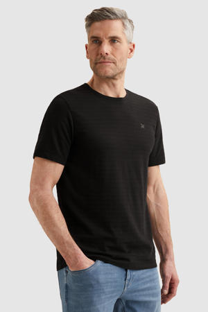 regular T-shirt fijn gebreid zwart