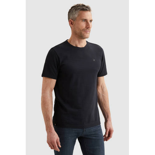 Vanguard regular T-shirt fijn gebreid donkerblauw afbeelding