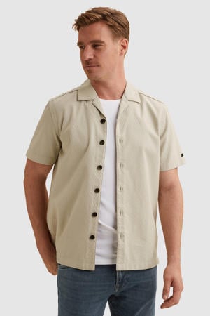 regular casual overhemd met textuur ecru