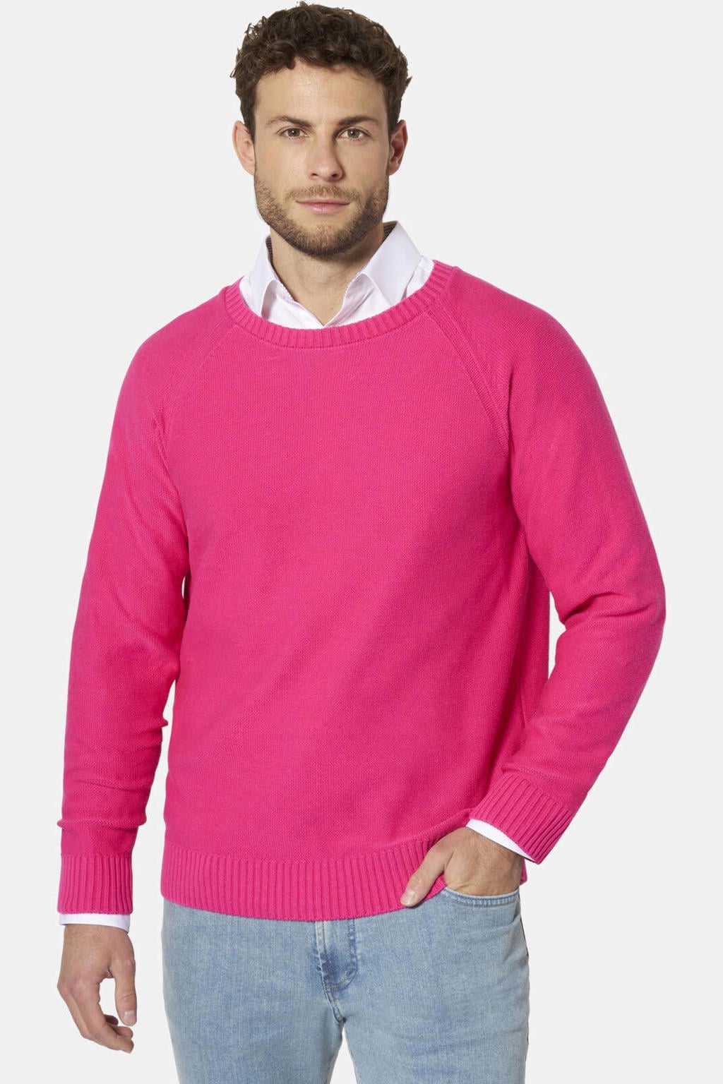 Babista katoenen regular fit trui Plus Size - roze