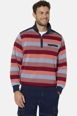 katoenen regular fit gestreepte trui Plus Size - rood