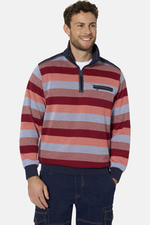 katoenen regular fit gestreepte trui Plus Size - rood