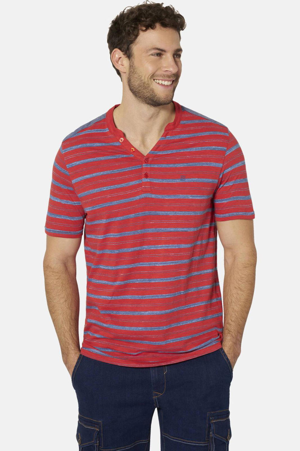 Babista regular fit gestreept T-shirt Plus Size - rood