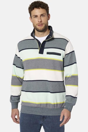 katoenen regular fit gestreepte sweater Plus Size - blauw