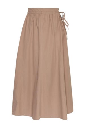 midi rok lichtbruin