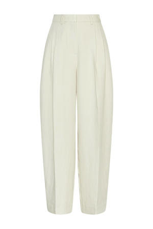 barrel high waist broek ecru