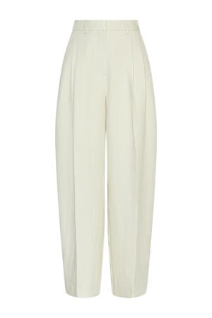 barrel high waist broek ecru